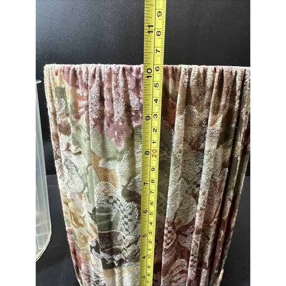 Vintage Croscill Cotswold Pleated Fabric Wastebasket Can W/ Liner & Tissue Cover - Picture 10 of 16